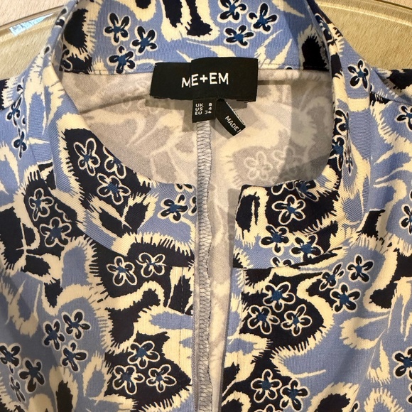 ME+EM Graphic Ribbon Floral Print Midi Dress - Picture 4 of 12